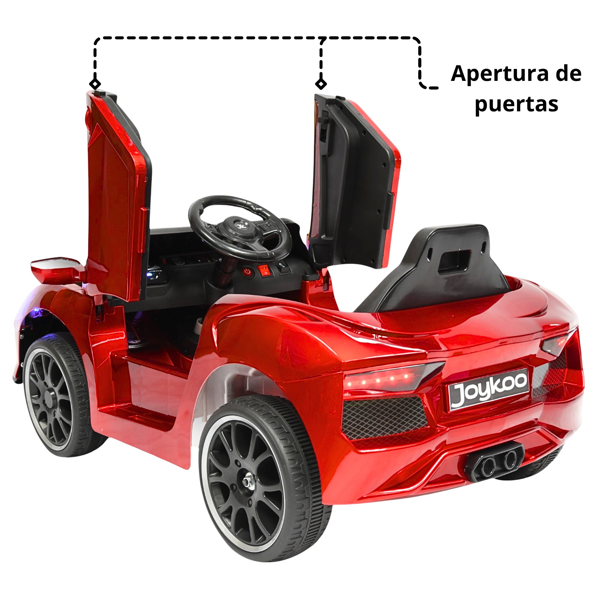Montable Electrico para Ni&ntilde;os Carro Deportivo Bluetooth Luz Led Control Remoto 12v - Rojo image number null