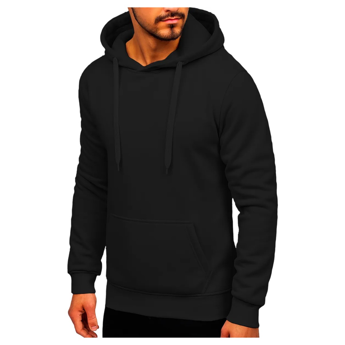 Sudadera Hombre Con Capucha Deportiva Negro Talla: Extra grande image number null