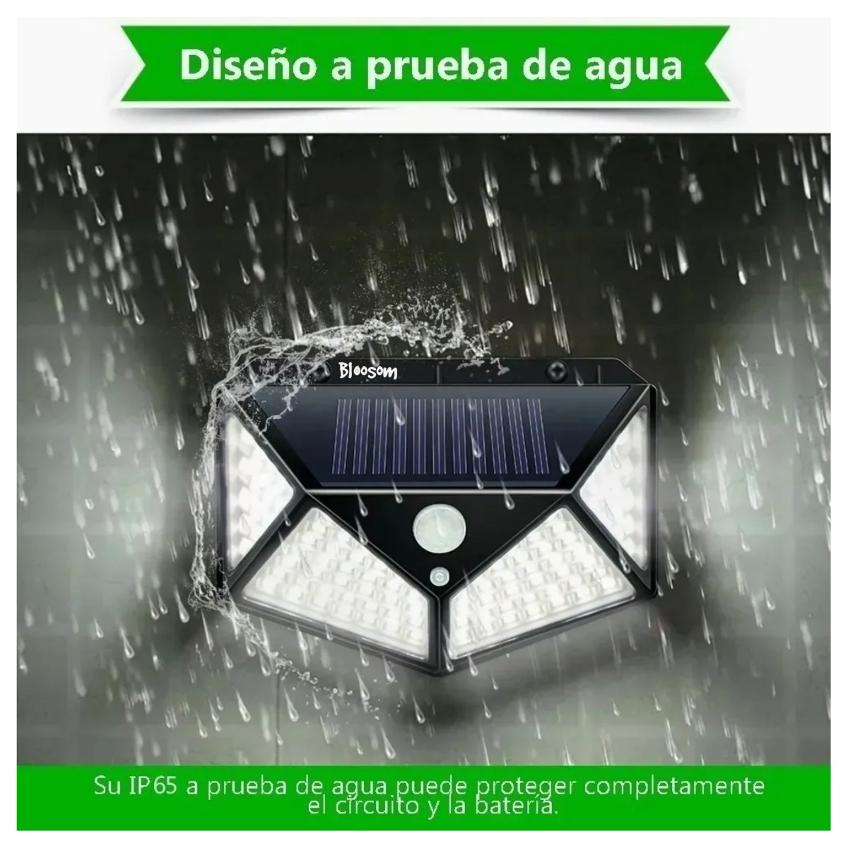 L&aacute;mpara De 100 Leds Con Energ&iacute;a Solar Para Jard&iacute;n, 2 Uds, Negro image number null