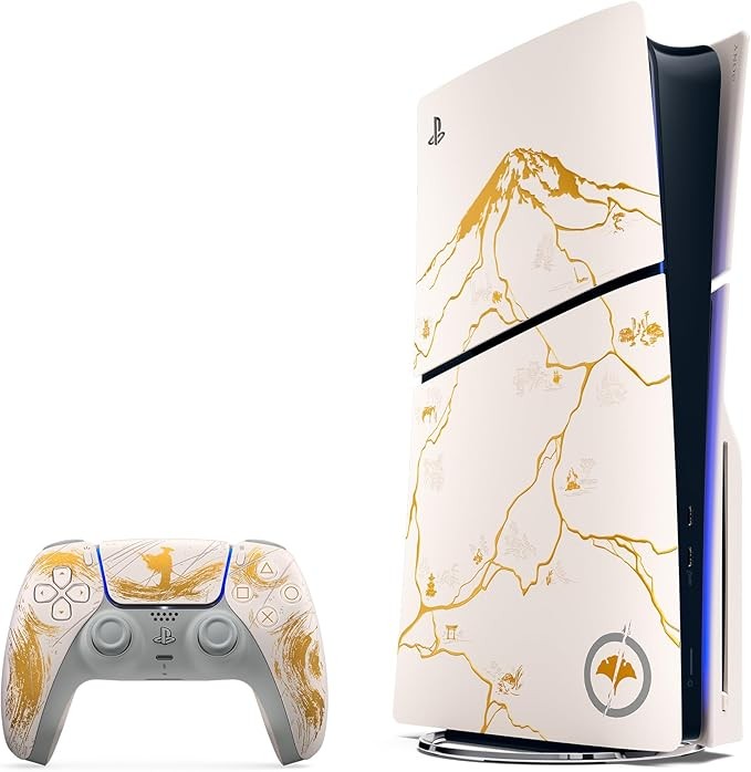 PlayStation 5 Console &ndash; Ghost of Yōtei Gold Limited Edition Bundle (slim) image number null