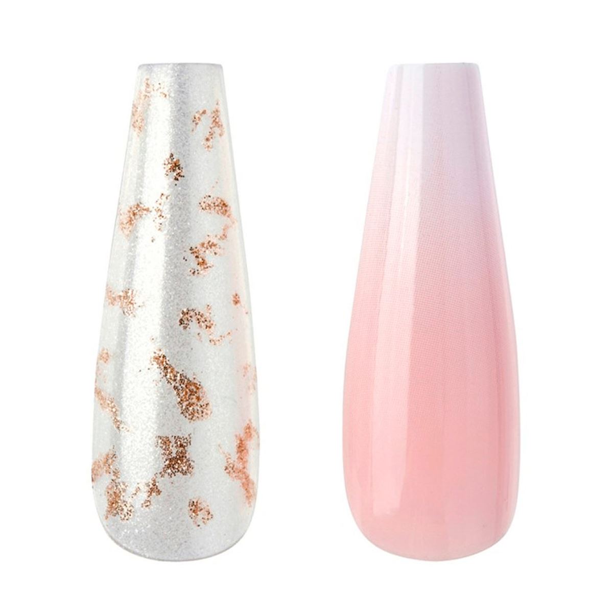 Kit Uñas Postizas Nail Creations Lux Long Coffin Ombré 24 piezas image number null