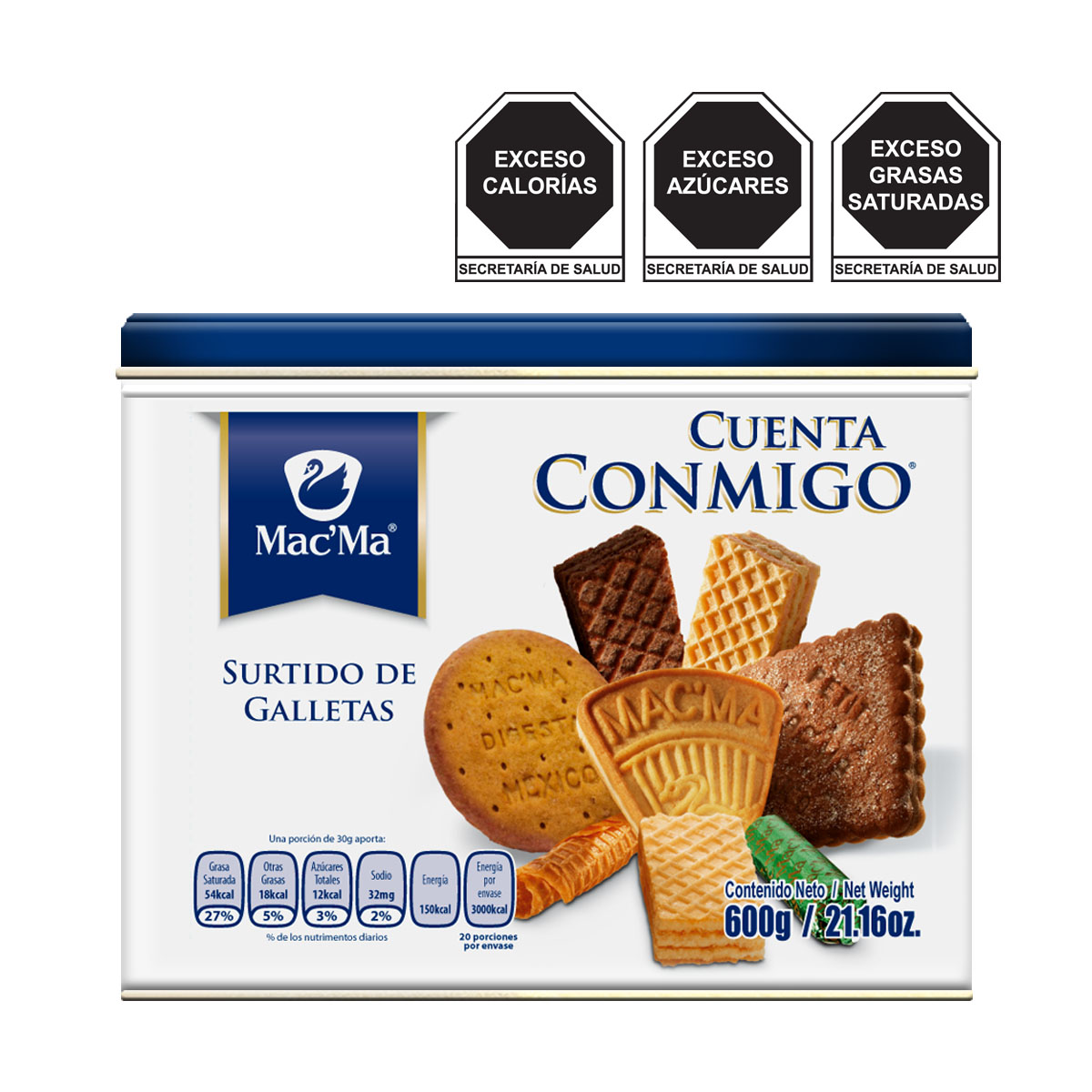 Galletas Surtido Cuenta Conmigo de 600 gramos Mac´Ma image number null