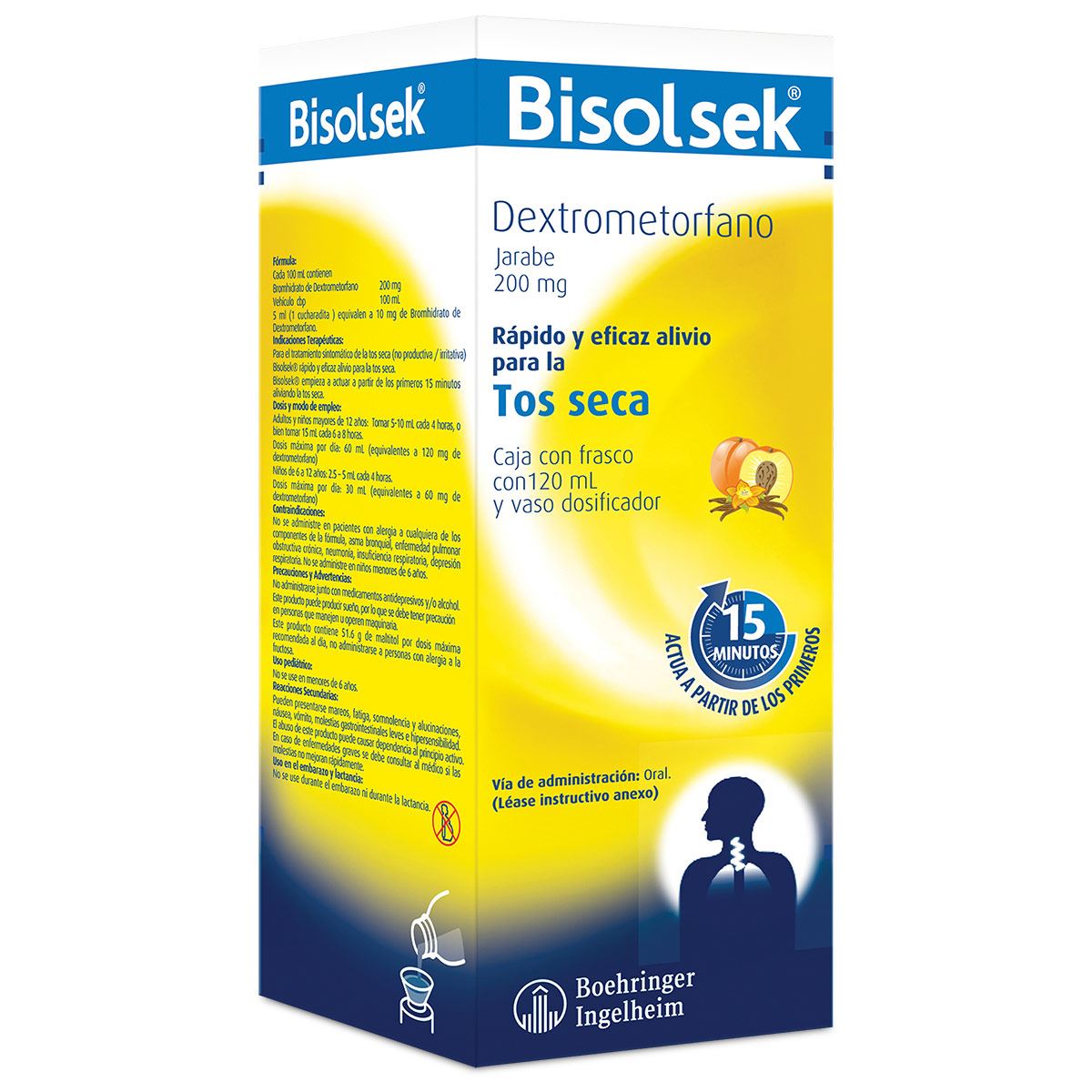 Bisolvon Bisolsek Jarabe 120ml. image number null
