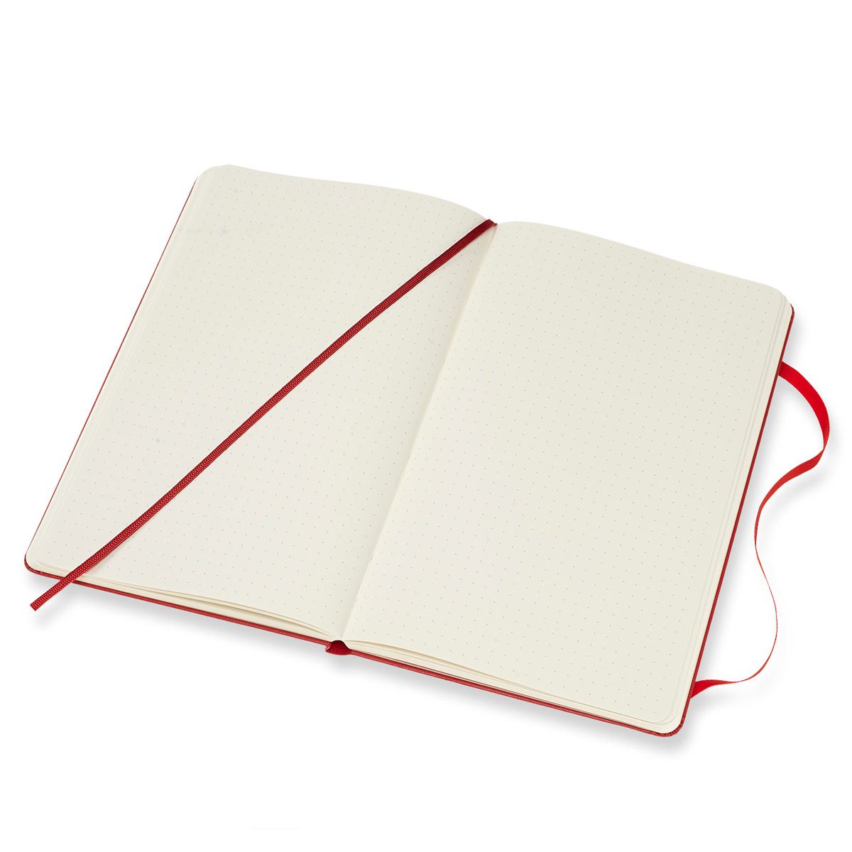 Libreta cl&aacute;sica grande roja Moleski, hoja punteada pasta dura image number null