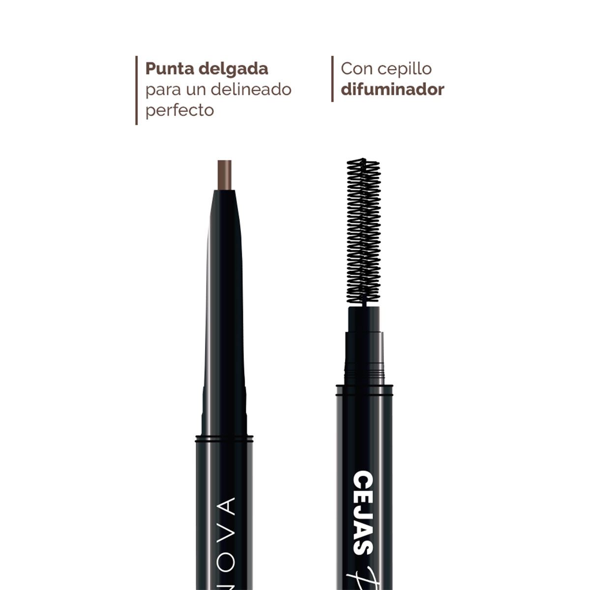 Delineador para Cejas Retr&aacute;ctil Cejas Perfectas Casta&ntilde;o Oscuro Renova image number null