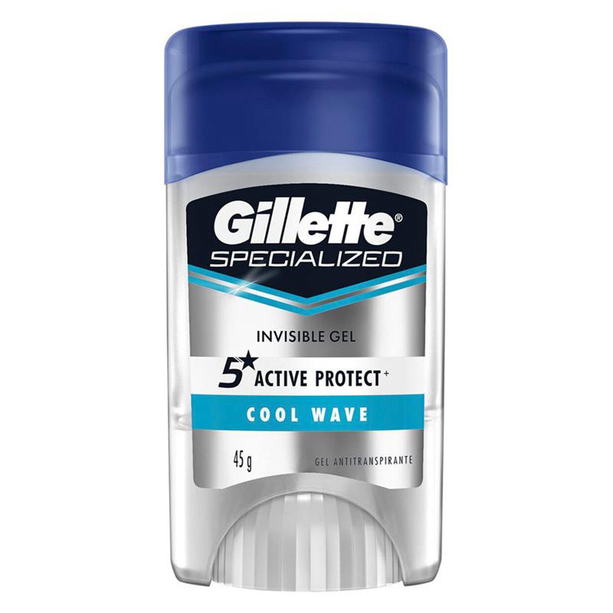 Gillette Specialized Cool Wave Gel Invisible Antitranspirante 45 g image number null