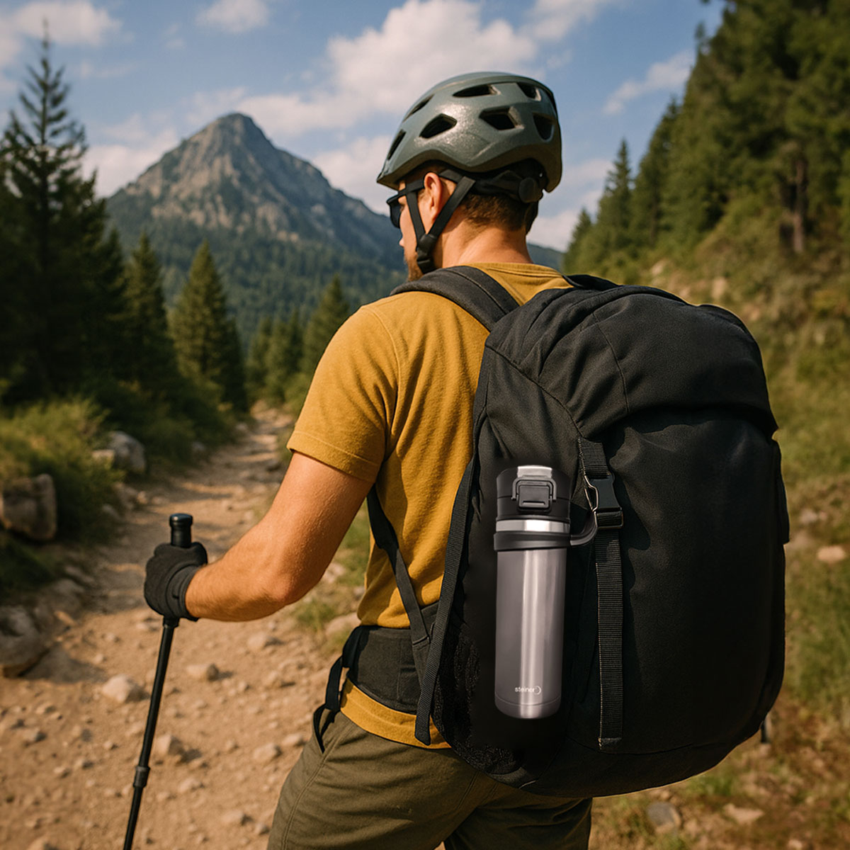 Termo Acero Inoxidable de Doble Pared STEINER 450 ml Color Plata image number null