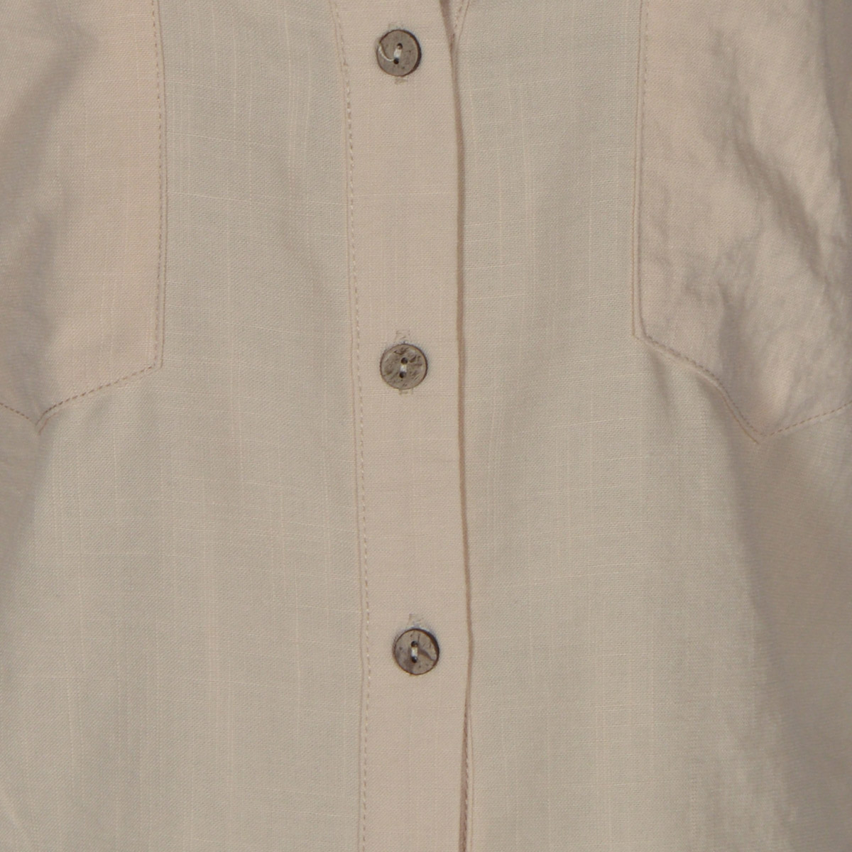 Blusa Camisera Lisa con Bolsillos Philosophy Talla Mediana Color Cafe Claro para Mujer image number null