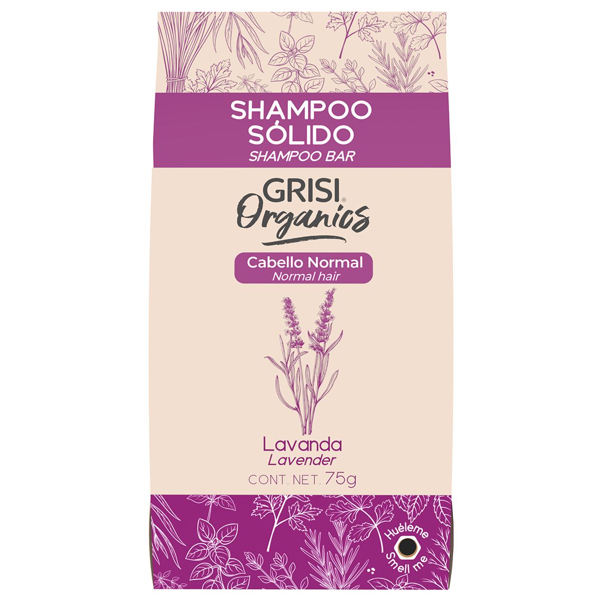 Shampoo solido Lavanda Grisi Organics 75g image number null