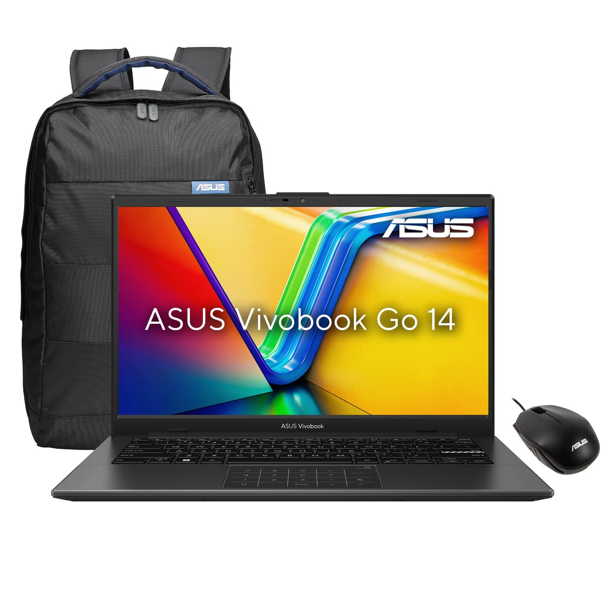 Laptop Asus Vivobook 14 Pulgadas L1404FA-NK286W RYZEN 3-7320U 8G 512SSD + Mochila y Mouse image number null