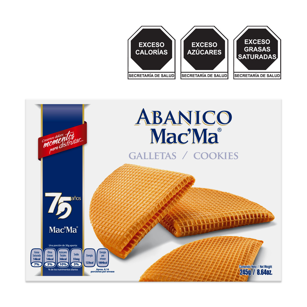 Galleta Abanico Mac&acute;Ma 245g image number null
