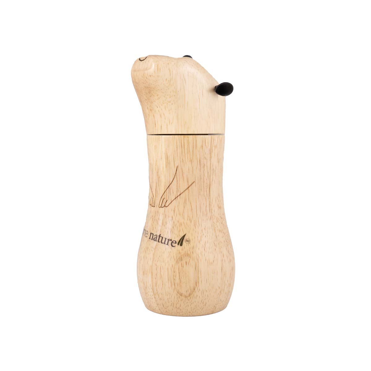 Home Nature Molino De Pimienta En Forma Zarigüeya De Madera 6.3x6.3*16.5 Cm image number null