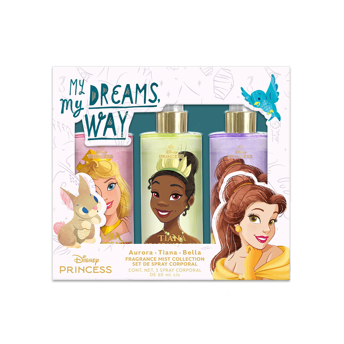 Set Body Mist con Glitter Princesas 3 piezas image number null