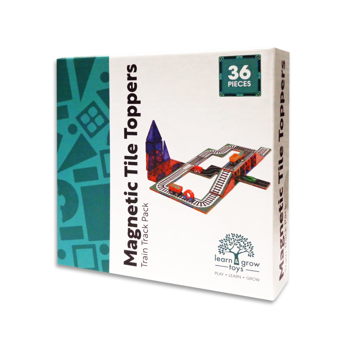 Set Mosaicos Magn&eacute;ticos V&iacute;as de Tren 36 Piezas Learn & Grow Toys image number null