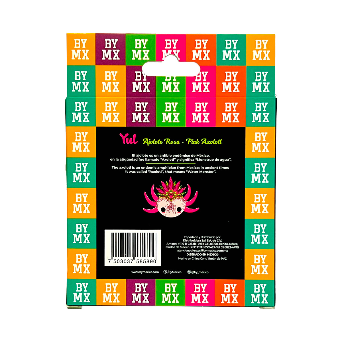 Im&aacute;n 3D Ajolote Rosa Yul image number null