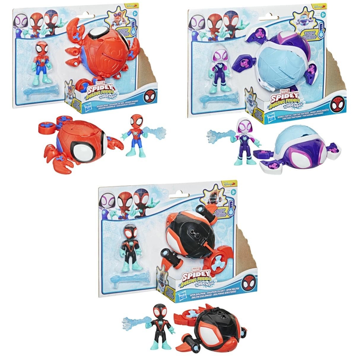 Set Spidey and his Amazing Friends Water-Webs Figuras y Veh&iacute;culos Cambio de Color Surtido image number null