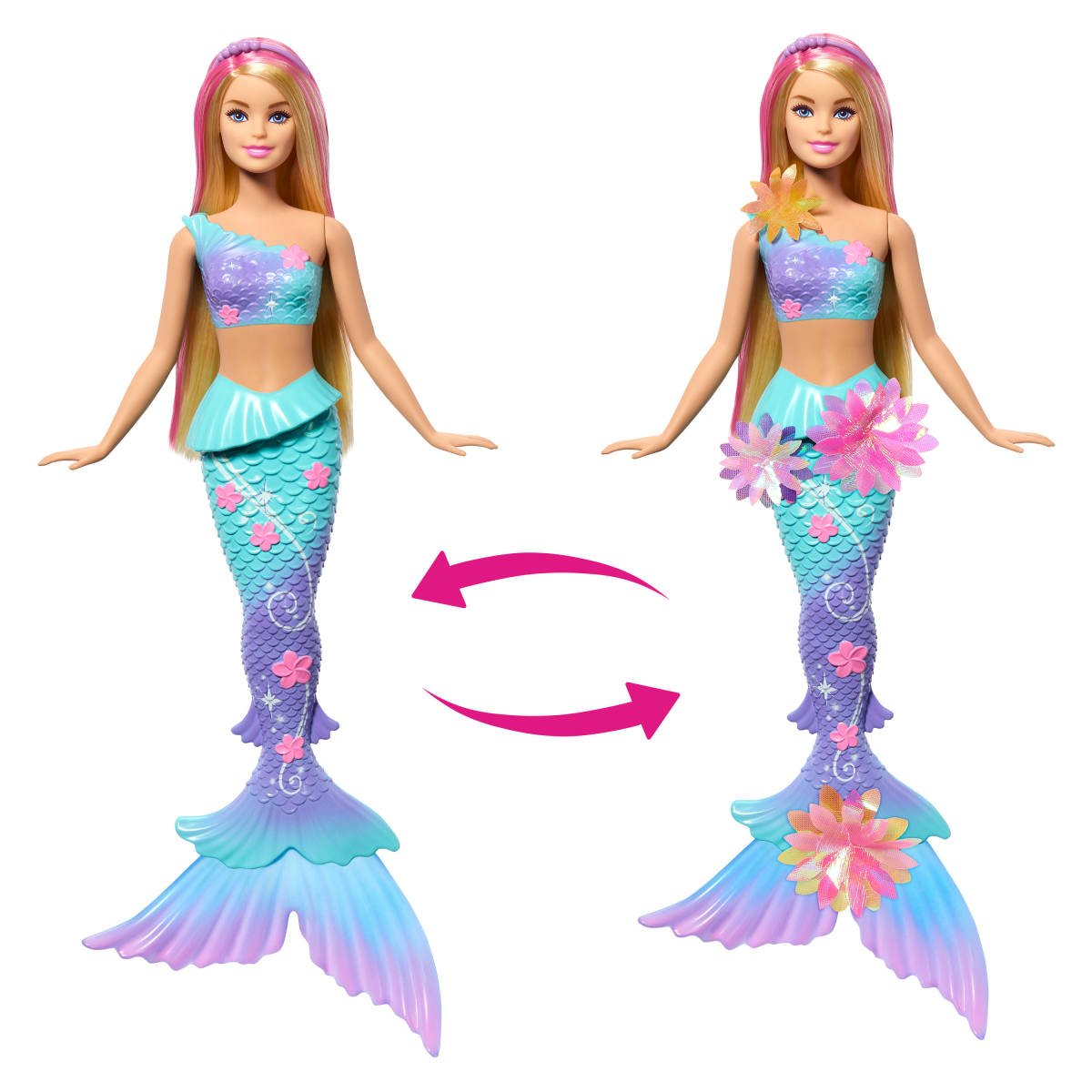 Barbie Fantas&iacute;a Mu&ntilde;eca Sirena Con Transformaci&oacute;n image number null