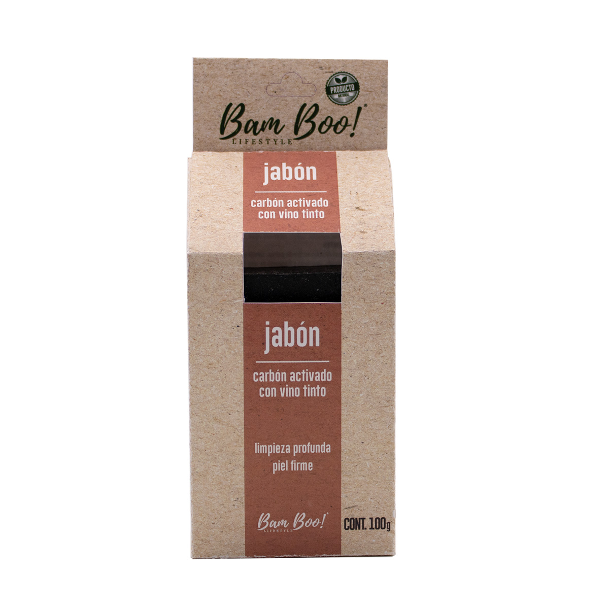 Bamboo! Jab&oacute;n Vino Tinto C/Carb&oacute;n Activado image number null