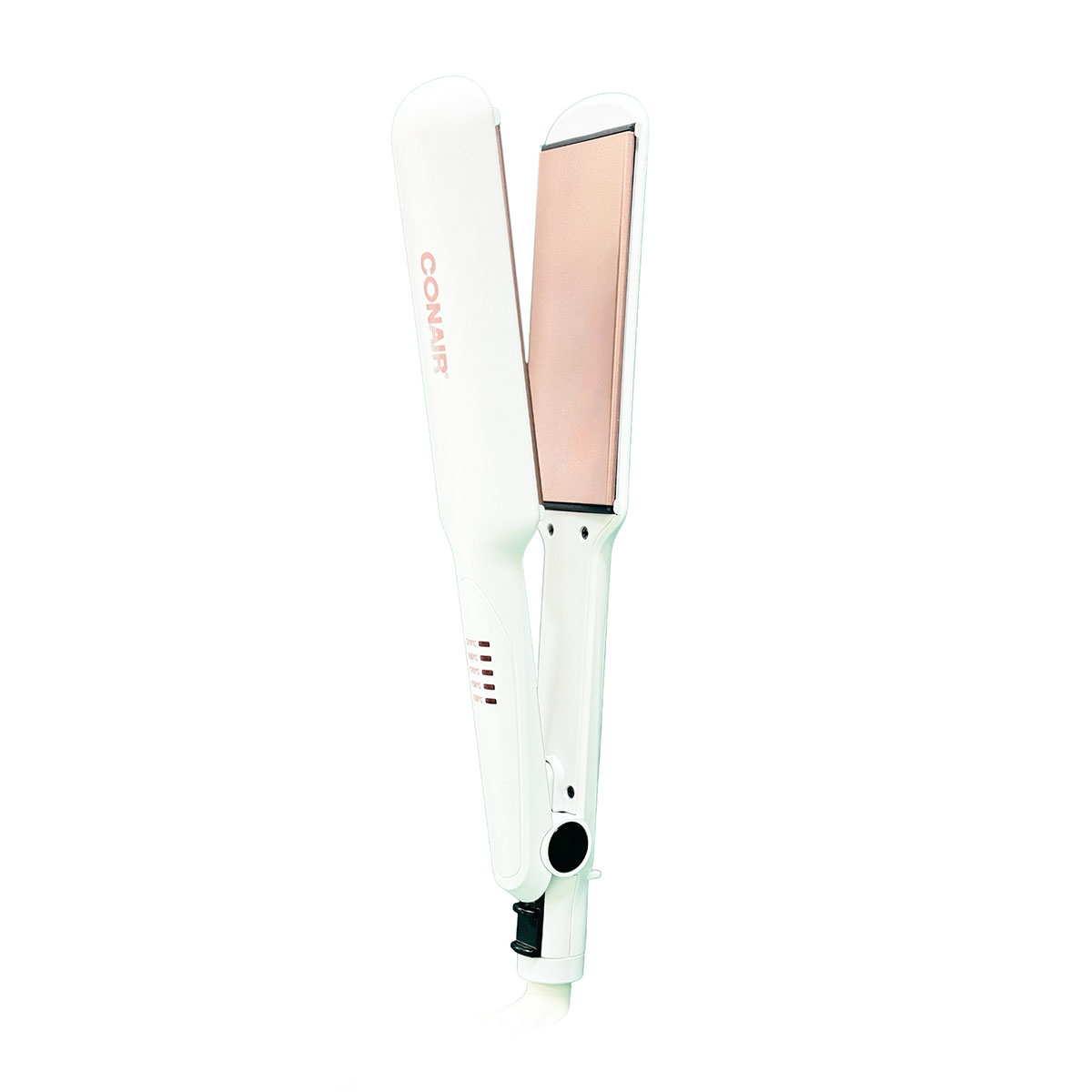 Conair Alaciadora Blanca Con Placas Rose Gold Doble Cerámica image number null