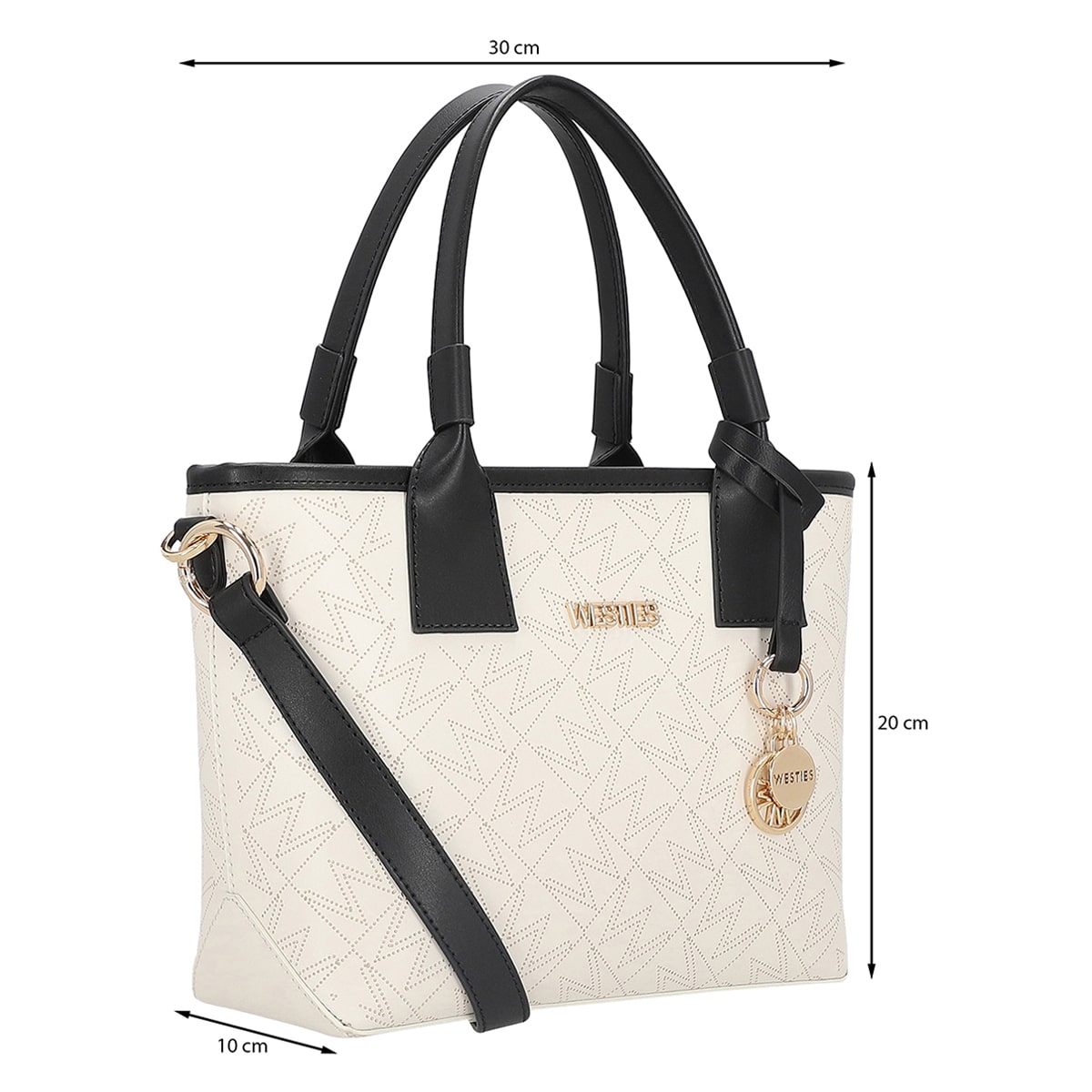 Bolsa Satchel Color Negro/Blanco para Mujer Westies image number null