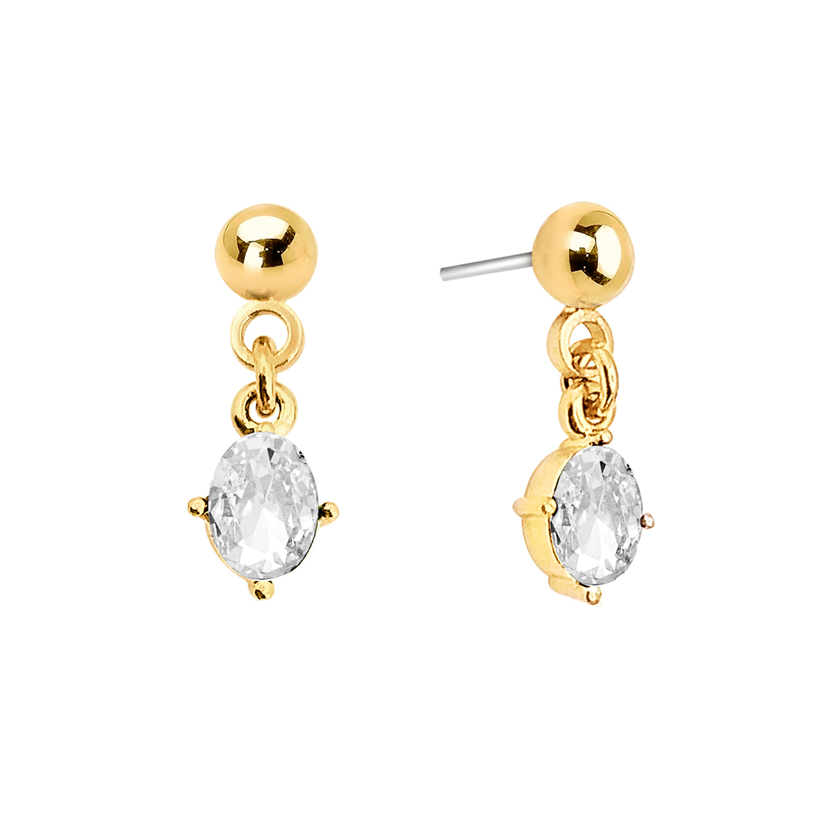 Aretes Circonias Oval Carre image number null