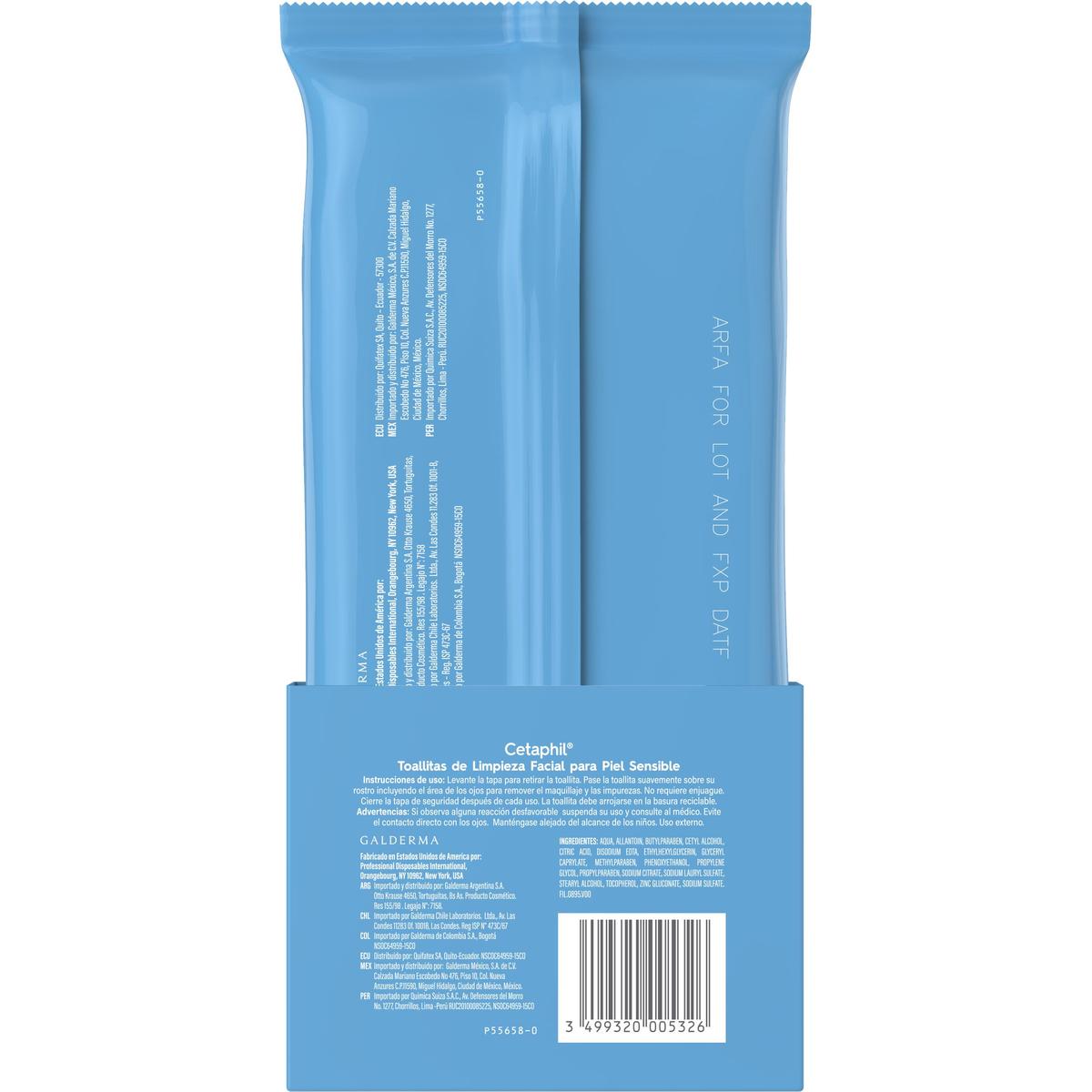 Cetaphil Toallitas de Limpieza Facial 25 toallitas image number null