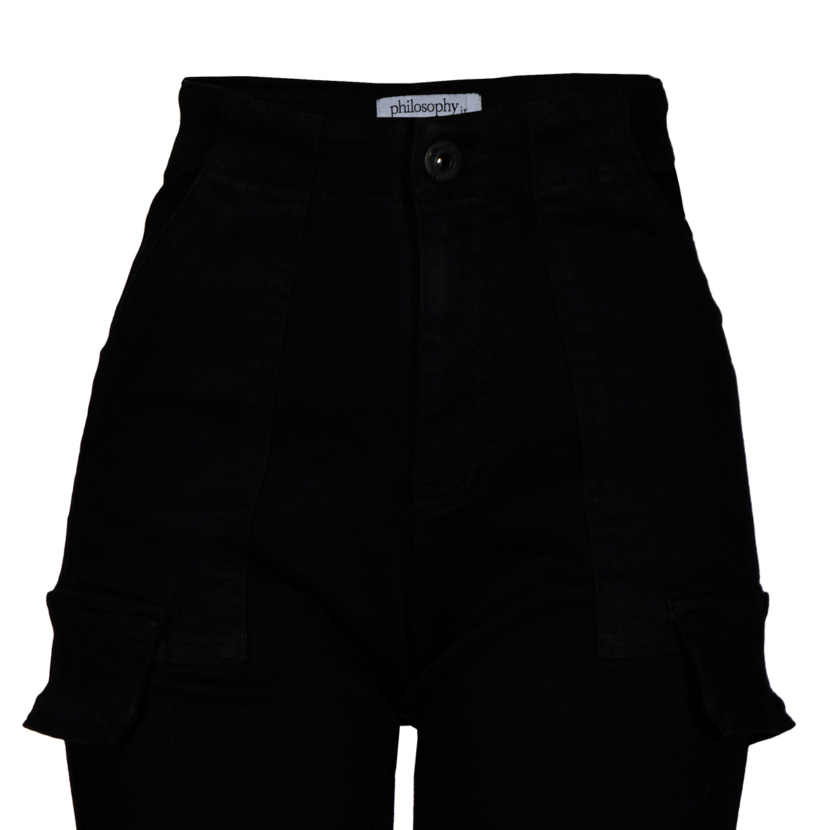 Jeans Recto Cargo Philosophy Color Negro Talla 5 para Mujer image number null