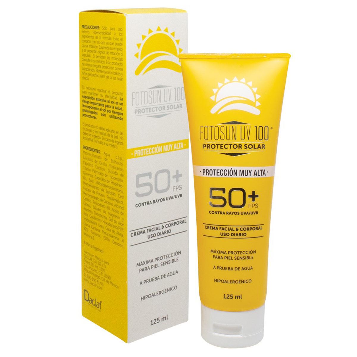 Fotosun UV 100 FPS 50+ Crema , tubo/125 ml sin aroma image number null