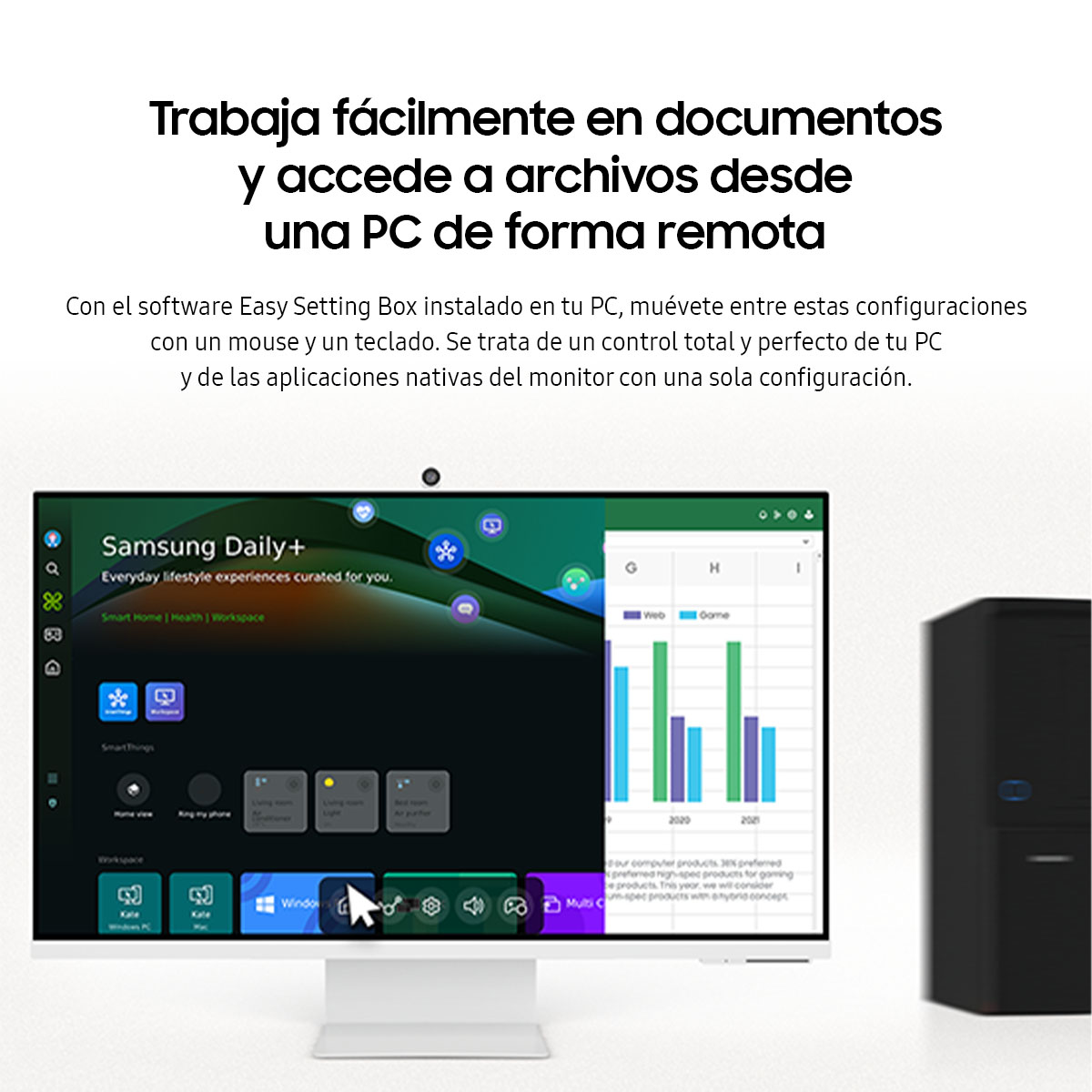 Monitor Inteligente Samsung  32 Pulgadas 4K Con Cámara LS32DM801ULXZX image number null