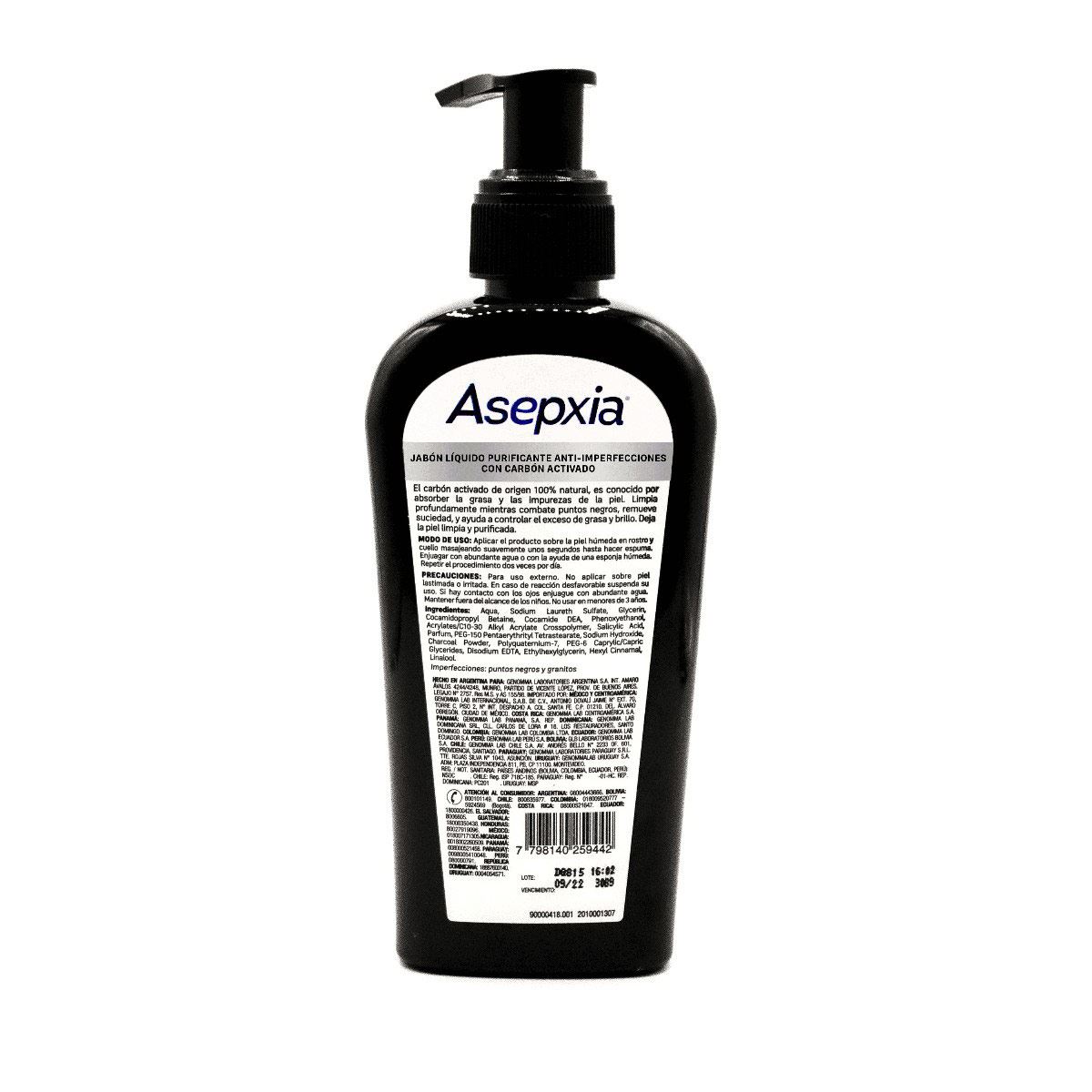 Asepxia Carbón Jabón Líquido 200 ml Global image number null