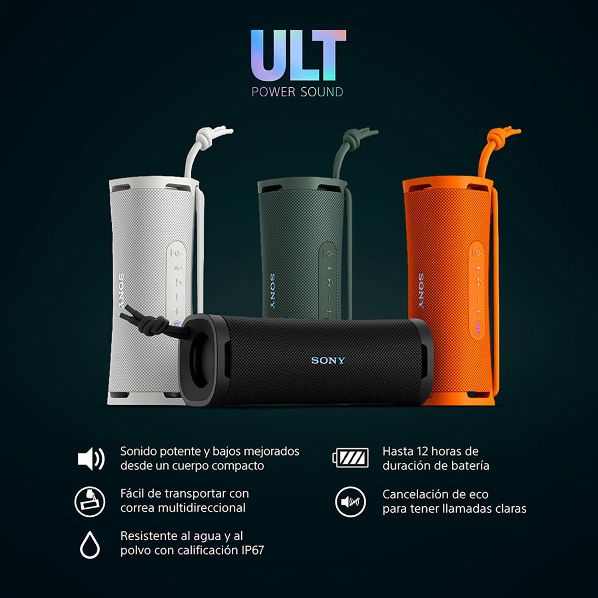 Bocina Bluetooth Sony Ult Field 1 Gris image number null