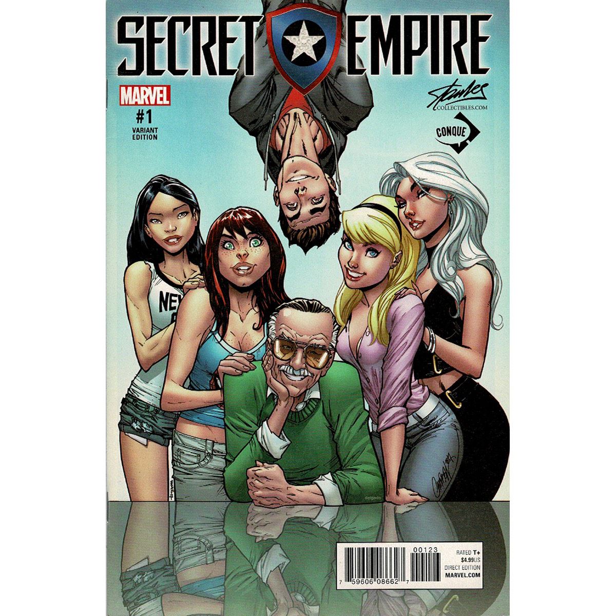 Secret Empire #1 Portada Variante Humberto Ramos y J. Scott Campbell Azul image number null