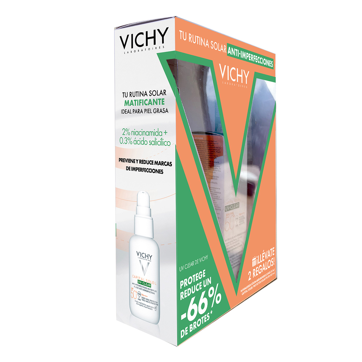 Vichy Capital Soleil UV Clear FPS 50 + Normaderm Serum PROBIO-BHA + Capital Soleil UV-Age Daily FPS 50 image number null