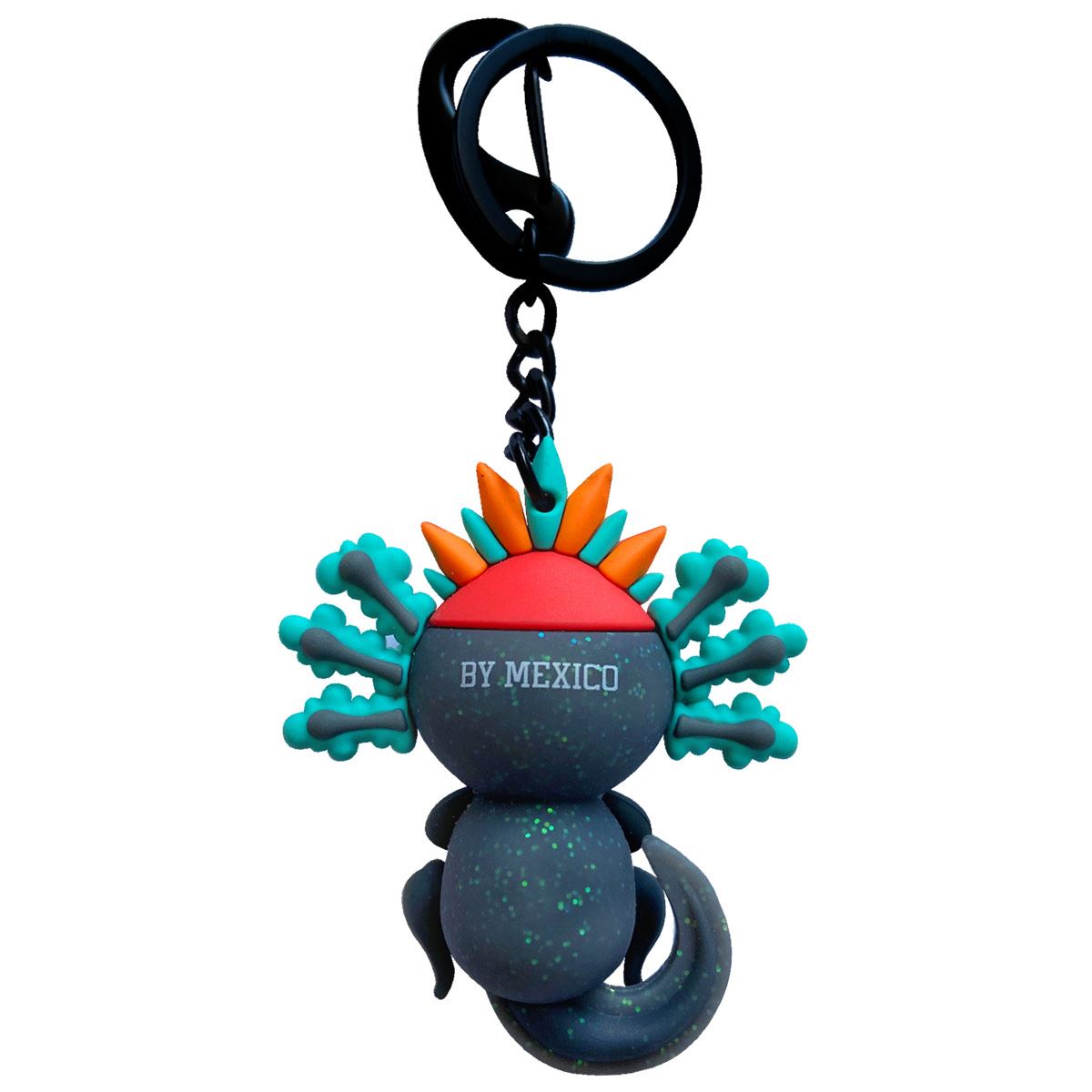 Llavero 3D By Mexico Ajolote Negro con Glitter image number null