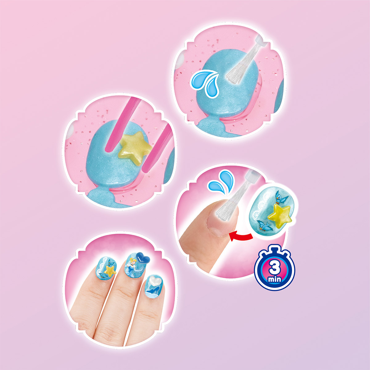 Set Estudio de U&ntilde;as Princesas Disney AQUABEADS image number null