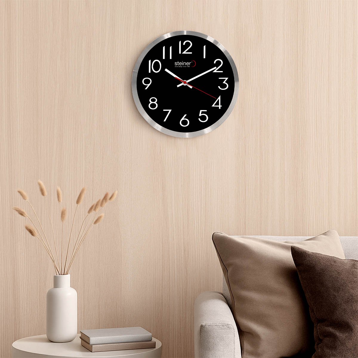 Reloj de Pared Steiner Color Negro STWA25-5134BK image number null