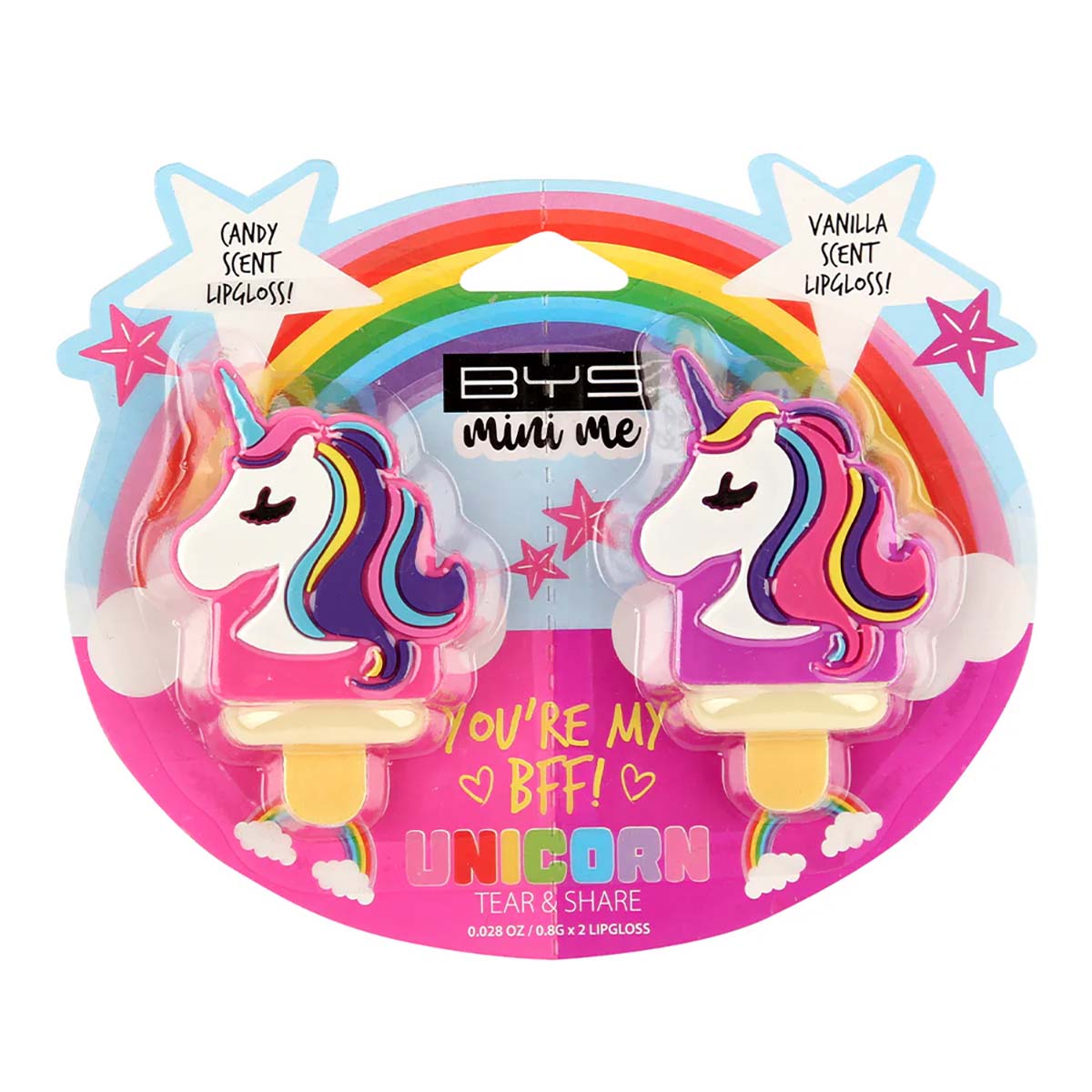 Gloss para Labios 2 Piezas Unicorn Bys Mini Me image number null