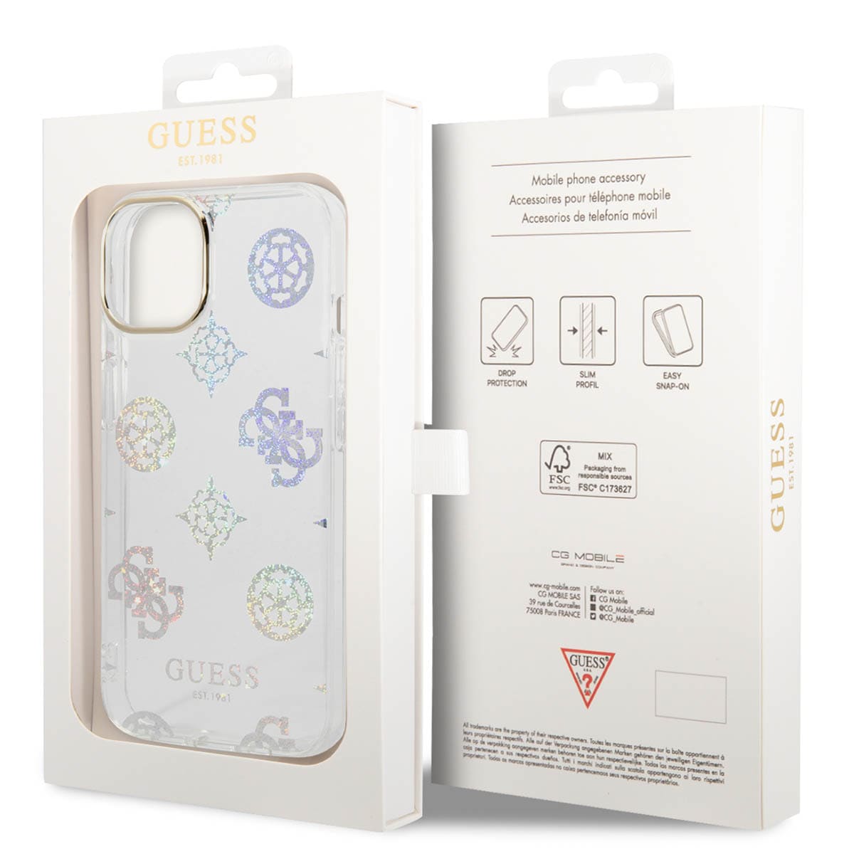 Funda Guess Electroplated Blanca para iPhone 14 Pro image number null