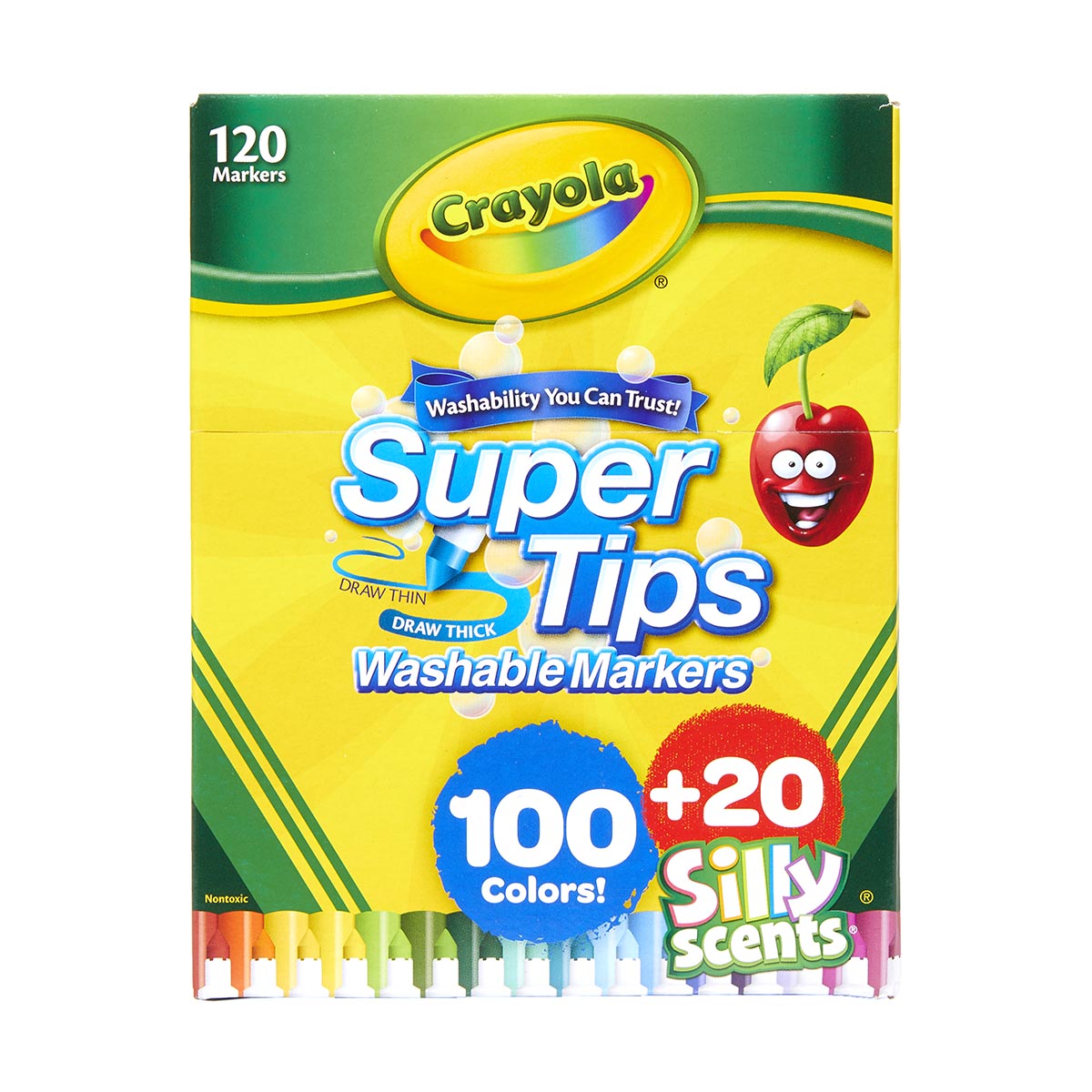 100 Super Tips + 20 Silly Scents Crayola image number null