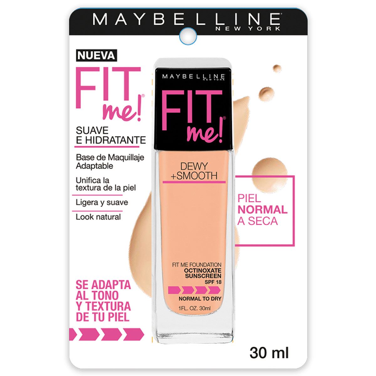 Base de Maquillaje Maybelline New York Fit Me! 310 Sun Beige 30 ml image number null