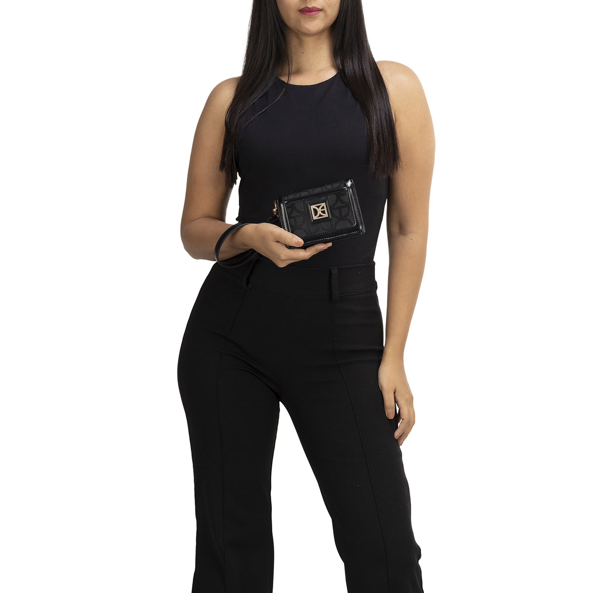 Billetera Flap Cloe Color Negro para Mujer image number null