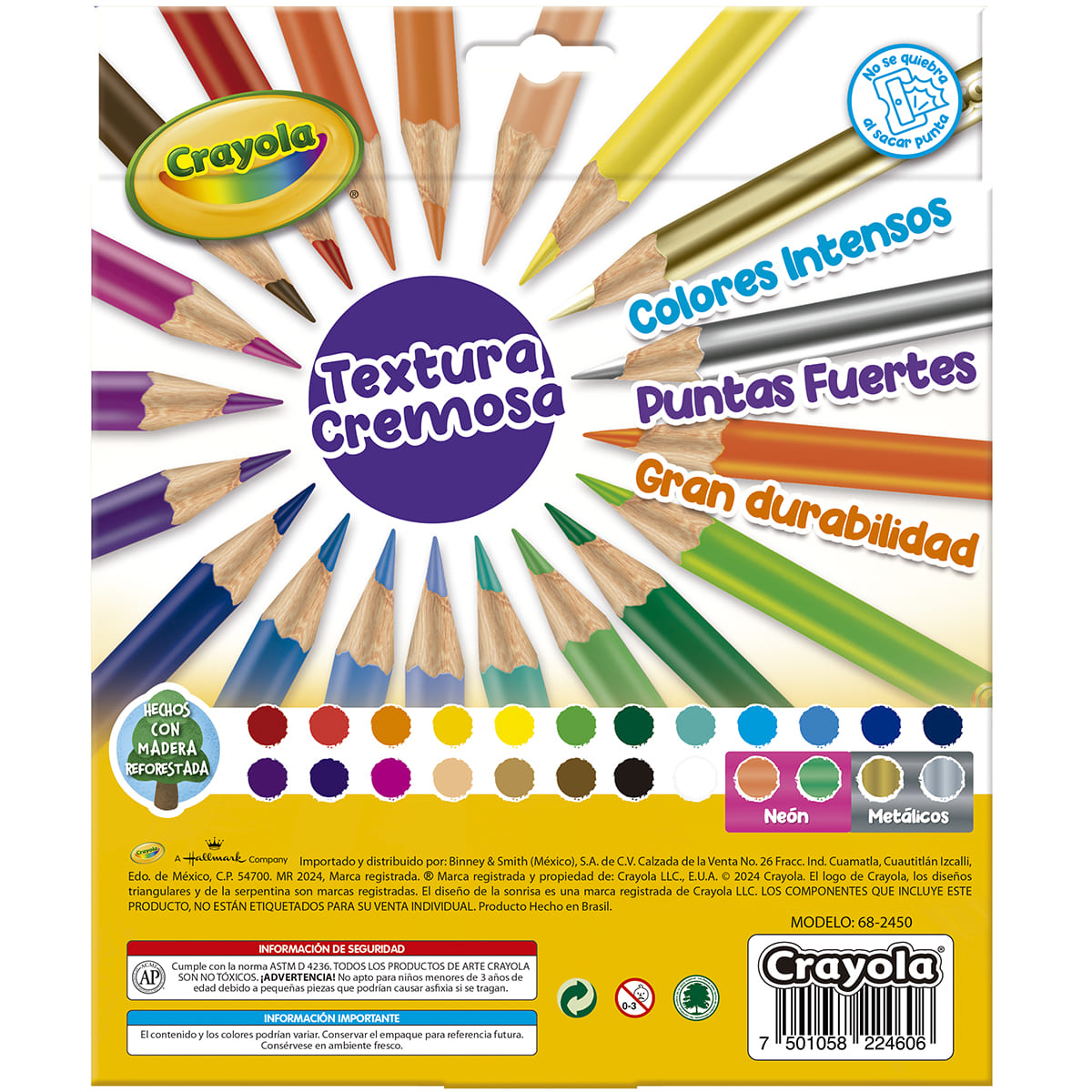 Set de 24 Colores CRAYOLA de Forma Redonda image number null
