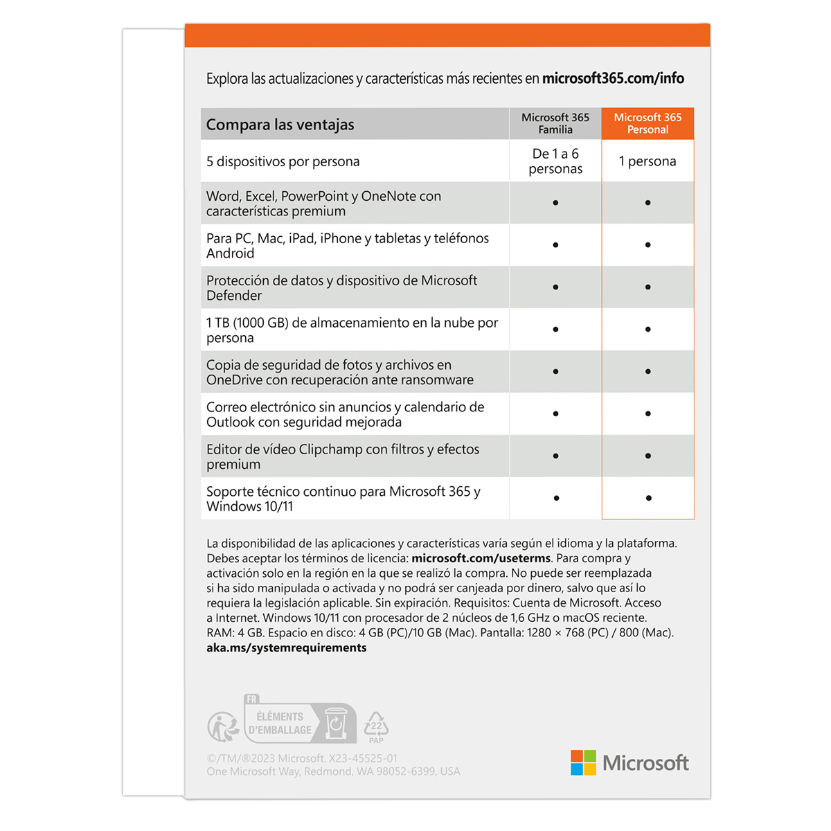 Microsoft 365 Personal (12 meses) 1 usuario image number null