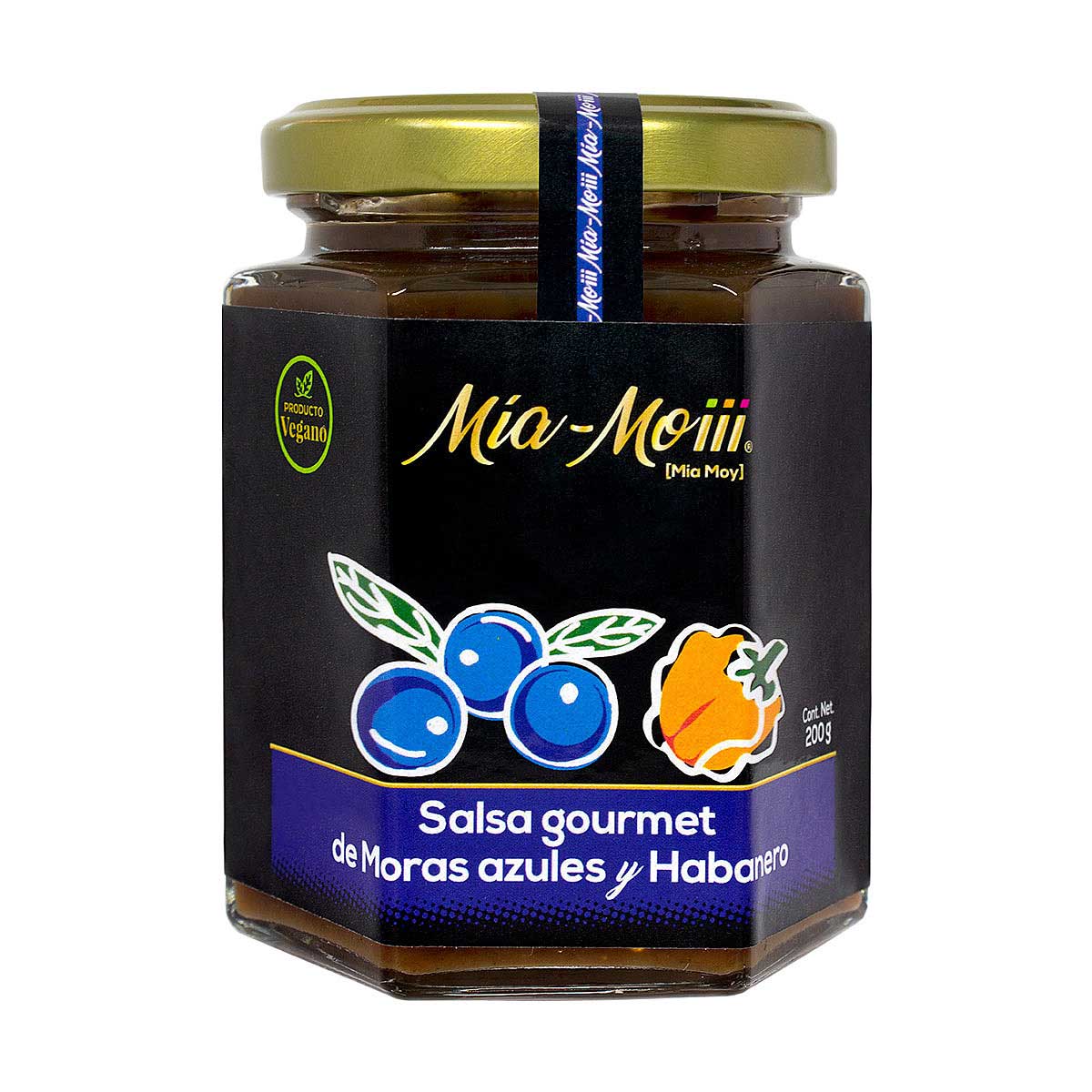 M&iacute;a-Moiii Salsa Gourmet Moras azules y Habanero image number null
