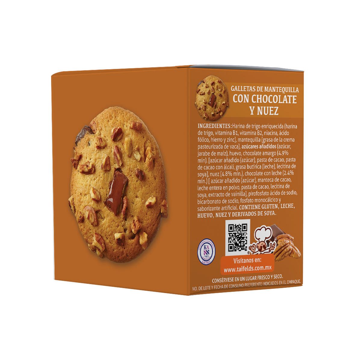 Galletas de Mantequilla con Chocolate y Nuez 90 g Taifeld´s image number null