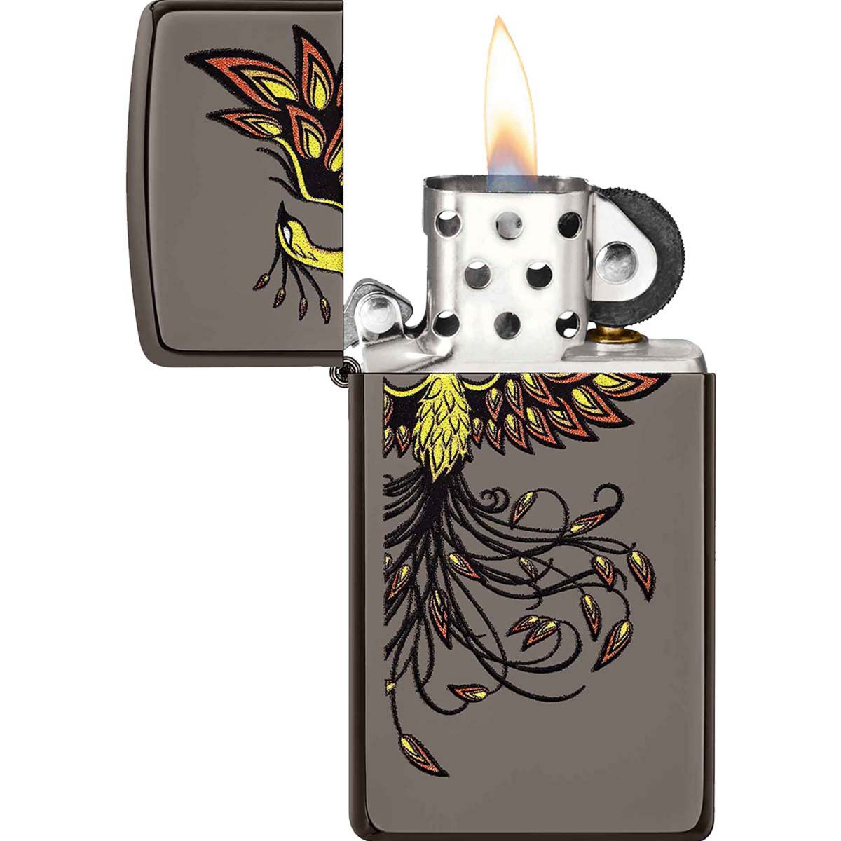 Encendedor Zippo black ice slim vuelo de Ave F&eacute;nix image number null