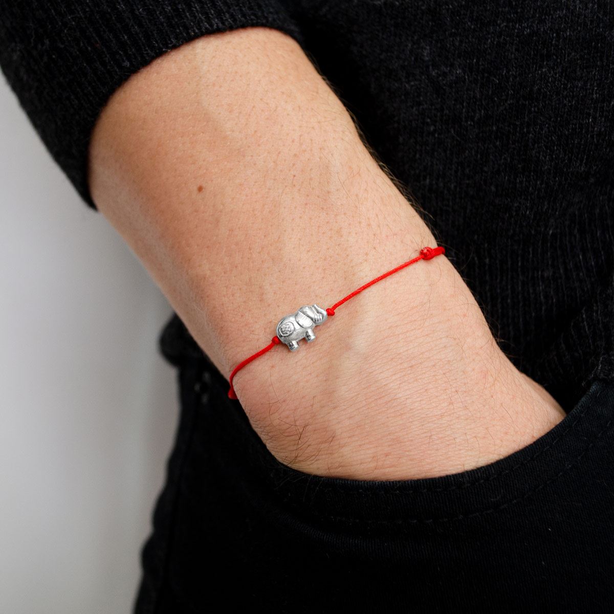 Pulsera Amalfi Elefante Red Plata .925 Castellamare image number null