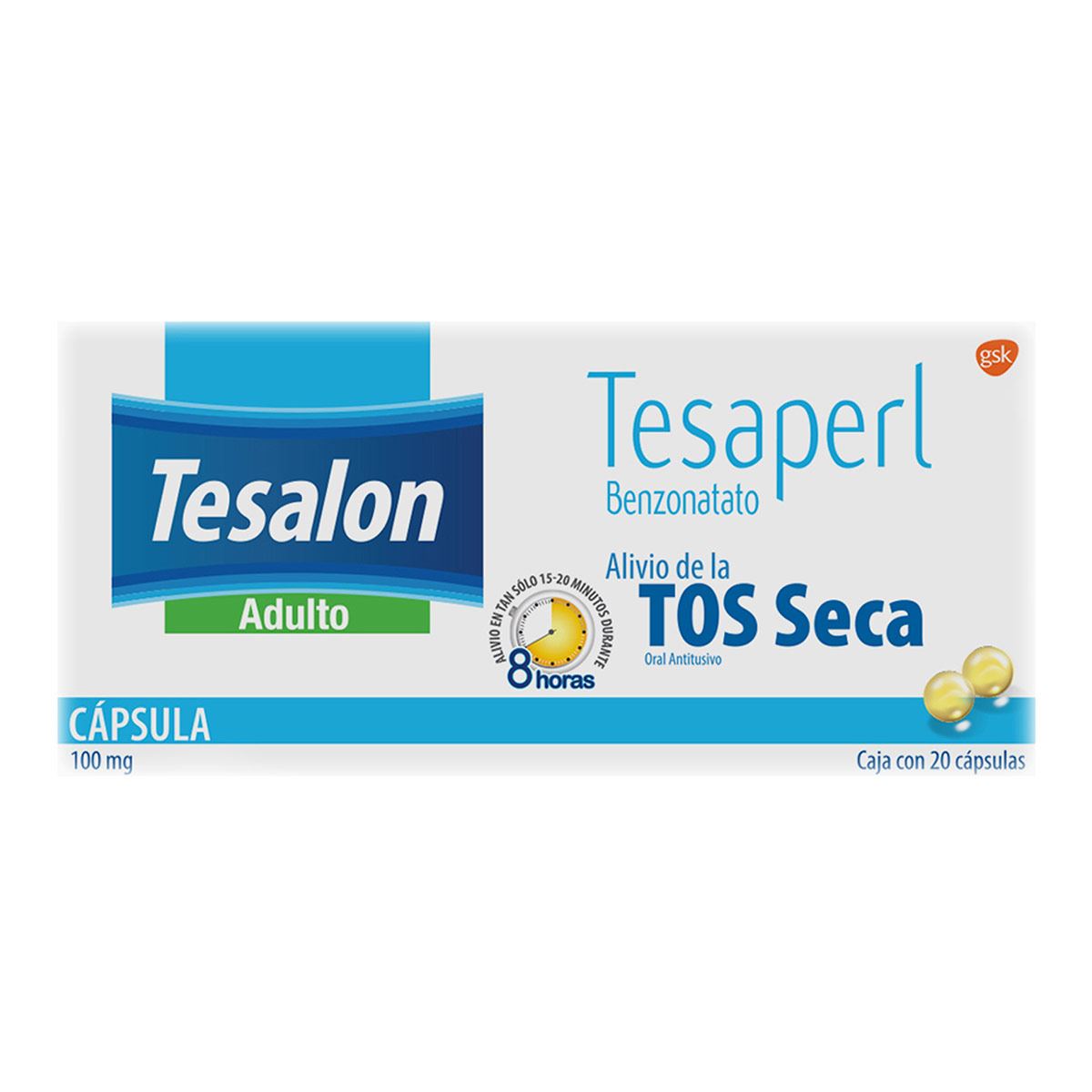 Capsulas para la tos Tesalon Tesaperl 20 unidades image number null
