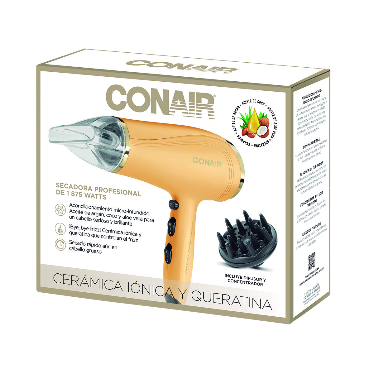 Conair Secadora Smooth Fusion 1600W Amarilla image number null
