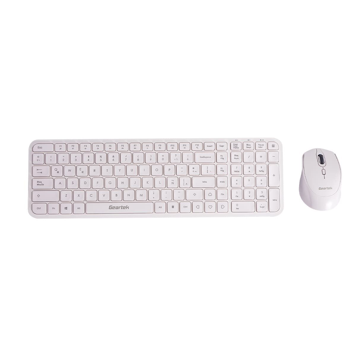 Kit Geartek Teclado+Mouse Inal&aacute;mbrico Blanco image number null
